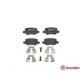 Set placute frana spate BREMBO cu suplimente si suruburi de ghidare pentru MERCEDES A (W169), B SPORTS TOURER (W245)