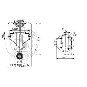 Burduf, suspensie pneumatica CONTITECH
