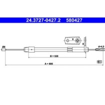 Cablu, frana de parcare ATE