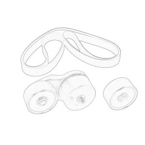 Set curea transmisie cu caneluri